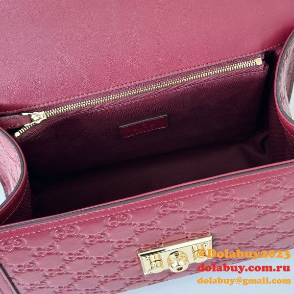 Gucci Top Quality 838998 Padlock Medium Top Handle Shoulder Bag