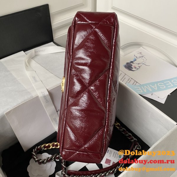 CC 7 Star 19 Large Flap AS1161 Black/Red Replicas 30CM Bag