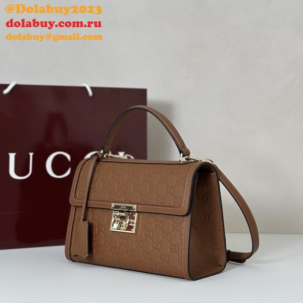 Gucci Top Quality 838998 Padlock Medium Top Handle Shoulder Bag