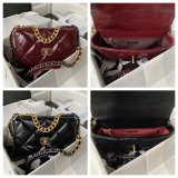 CC 7 Star 19 Large Flap AS1161 Black/Red Replicas 30CM Bag