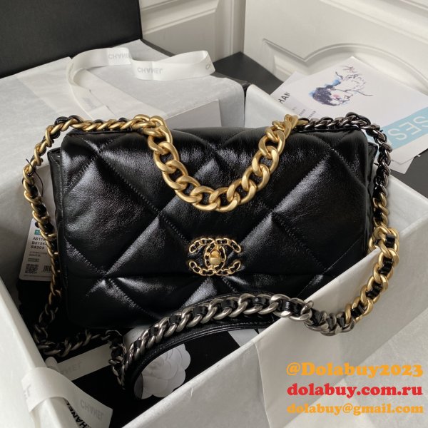 CC 7 Star 19 Large Flap AS1161 Black/Red Replicas 30CM Bag