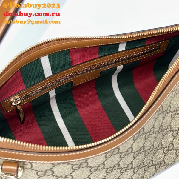 Gucci Luxury 847449 GG Emblem Medium Shoulder Bag