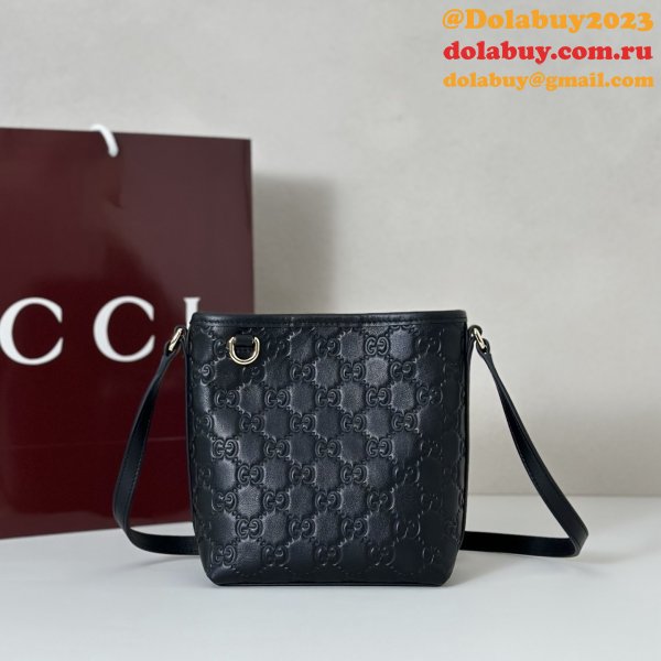 Gucci GG Emblem Nano Bucket Shoulder 847090 Bag