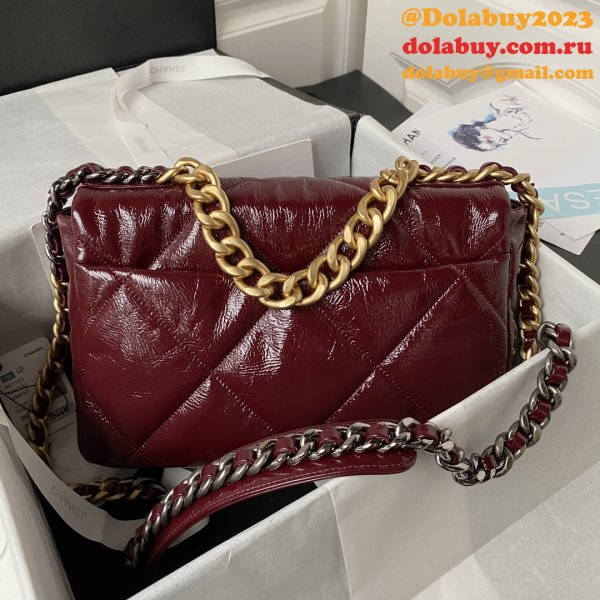 CC 7 Star 19 Large Flap AS1161 Black/Red Replicas 30CM Bag