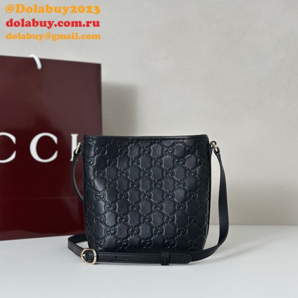 Gucci GG Emblem Nano Bucket Shoulder 847090 Bag