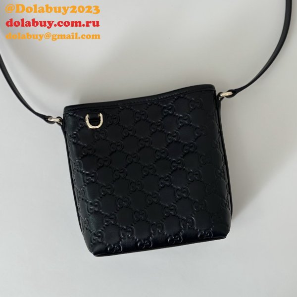 Gucci GG Emblem Nano Bucket Shoulder 847090 Bag