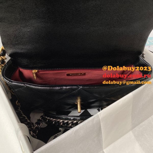 CC 7 Star 19 Large Flap AS1161 Black/Red Replicas 30CM Bag