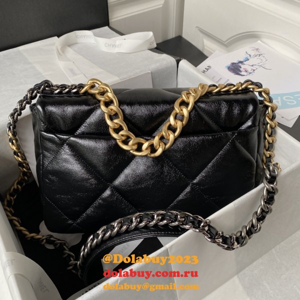 CC 7 Star 19 Large Flap AS1161 Black/Red Replicas 30CM Bag