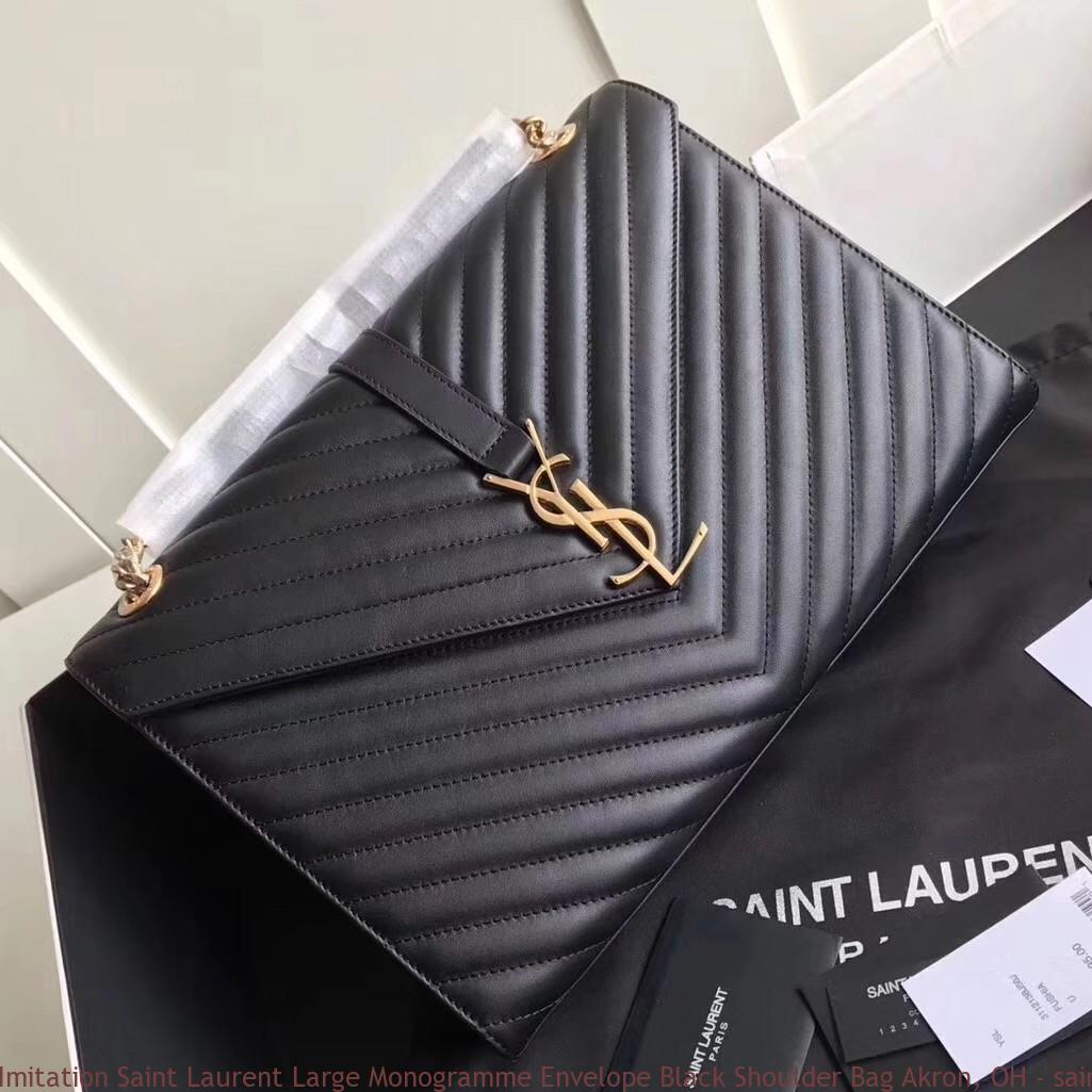 Imitation Saint Laurent Large Monogramme Envelope Black Shoulder Bag Akron, OH – saint laurent ...